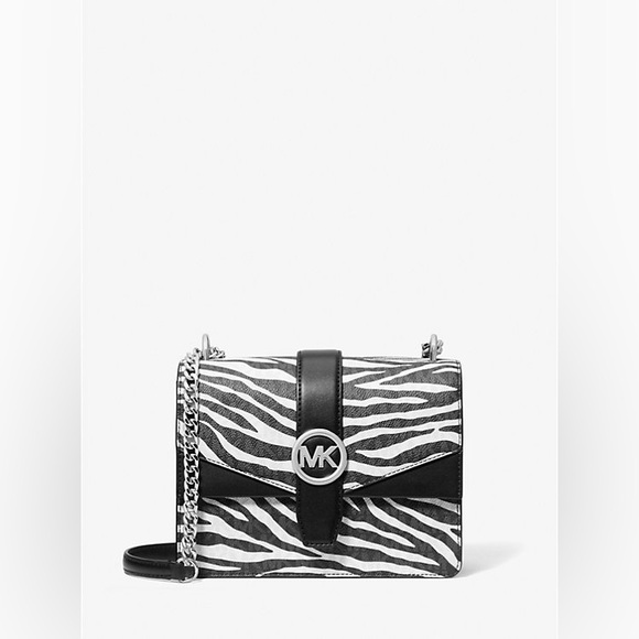 Michael Kors Greenwich Small Animal Print Logo Crossbody Bag - Picture 1 of 1